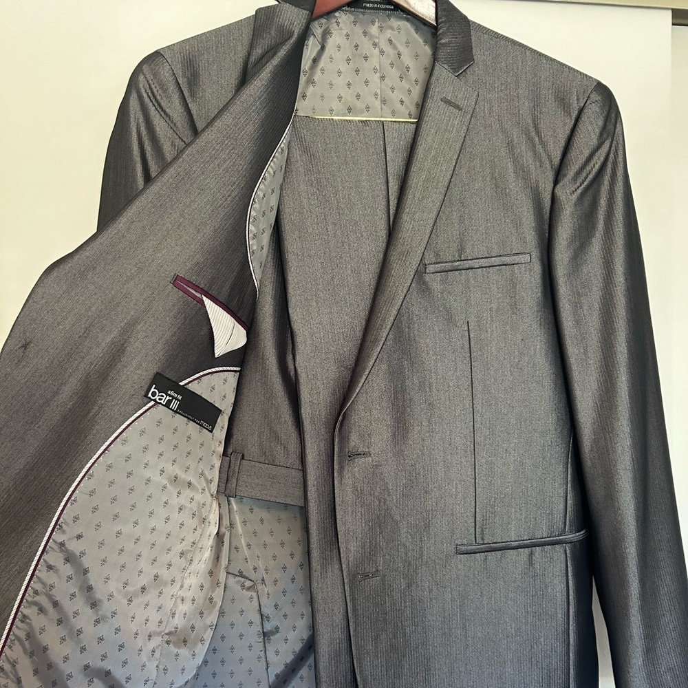 Bar lll slim fit, silver/grey, 2 piece suit - Picture 2 of 16